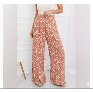 NWT Thread and Supply 100% Tencel Lyocell Wide Leg Beachy Pants Sz S Polka Dot